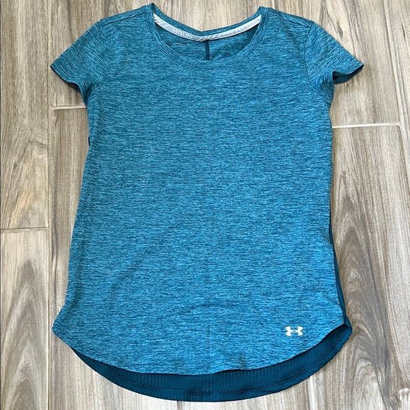 Under Armour Women's Heathered Teal Short Sleeve Tee - Picture 1 of 4